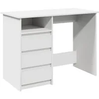 vidaXL Schreibtisch Schreibtisch Weiß 102x50x75 cm Holzwerkstoff