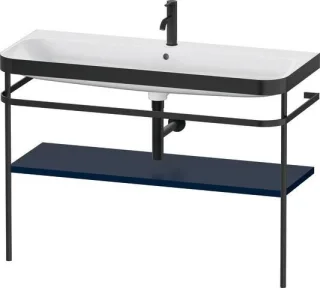 Duravit Happy D.2 Plus c-bonded Set mit Metallkonsole Nachtblau Seidenmatt 1175x490x850 mm - HP4739O HP4739O98980000