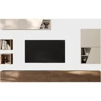 Home affaire Wohnwand Infinity, 6tlg. Breite 276 cm, moderne Mediawand, (6-St), (2x Lowboard hängend, 2x Hängewürfel, Hängeschrank, Würfelregal Set)