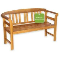 acamp Sitzbank Gartenbank 2-Sitzer, Wetterfest, FSC®-zertifiziertem Akazienholz