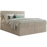 A&J MöbelLand GmbH Boxspringbett RALF mit Bettkasten, Topper und gepolstertem Kopfteil. (Boxspringbett mit Bettkasten und gepolstertem Kopfteil)
