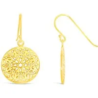 Ars-Argenti Paar Ohrhänger Anmutige Boho-Design Ohrringe-925 Sterling Silber-18K vergoldet (inkl. Schmuckbox), 925 Sterling Silber, Hypoallergen, Wasserfest, Nickelfrei