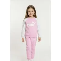 PUMA Trainingsanzug MINICATS ESS RAGLAN CREW SET FL INF (2-tlg), 2-teilig, mit Rundhalsausschnitt, mit innenliegendem Kordelzug