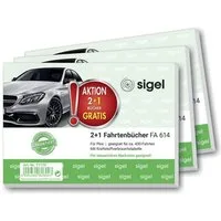 Sigel Formularblock Sigel T1179 DIN A6 quer Fahrtenbuch Anzahl der Blätter: 40 3 St.