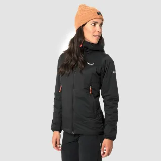SALEWA - Ortles Tirolwool Responsive Stretch Kapuzenjacke Damen - Schwarz (Gr.38)