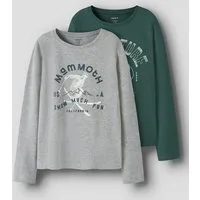 Name It Langarmshirt NKMVUX 2P LS TOP (Packung, 2-tlg) Baumwollmischung, regular fit