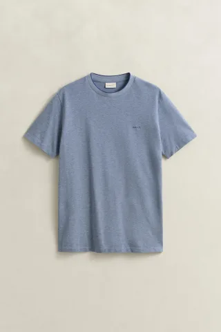 GANT - Two-Toned Piqué T-Shirt vintage blue - Gr. - XXXL