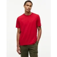 Tommy Hilfiger T-Shirt ESSENTIAL REGULAR FIT SOLID mit Stickerei unifarben, casual, Baumwolle, Rundhals