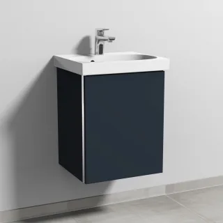 Sanipa 3way Waschtischunterbau zu Geberit Acanto Waschtisch mit 1 Tür, Marine-Matt BP4141R