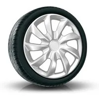 NRM Radkappe QUAD 13 Zoll in Silber, 13 in Zoll, (4-St) Radzierblenden für Stahlfelgen Radkappen Satz 4er Set 13"