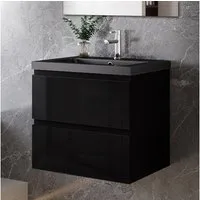 duschspa Waschtisch Waschbecken mit Unterschrank Badmöbel Set Badschrank Waschplatz, Hochglanz, 50-120cm