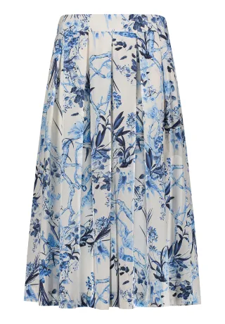 Robe Légère - Baumwollrock Beige/Blau - Gr. - 38