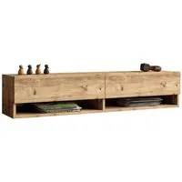 en.casa TV-Schrank »Laitila« TV Hängeboard 140x31,5x29,5cm Eiche rustikal