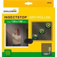 SCHELLENBERG Fliegengitter-Gewebe mit Pollenschutz für Fenster, (Set, 1-St), Insektenschutz, einfache Klebe-Montage, 130 x 150 cm, anthrazit