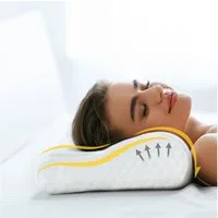 Träumschön Nackenkissen Orthopädisches Nackenstützkissen - Visko Mineralschaum, 1-tlg., Füllung: Viscoschaum, Seitenschläfer, Rückenschläfer, Comfort, allergikerfreundlich - anti-Schnarch - ergonomisches Kissen - waschbar