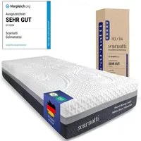 Visco-Matratze Visco-Matratze Scarnatti™ Gel Memory Foam 27 cm – 7 Zonen, scarnatti, 27 cm hoch, Wende-Härtegrad H3/H4, Klimaregulierender & Waschbarer Bambus-Bezug