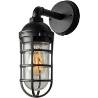KONSTSMIDE LED Außen-Wandleuchte, LED wechselbar, Warmweiß, Außenleuchte für Haus-wand, Industrial Fassadenbeleuchtung, Höhe 33cm