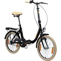 agon® Faltrad Cruiser, 3 Gang, Nabenschaltung, Faltrad Klappfahrrad Gepäckträger Beleuchtung Fahrrad 3-Gang