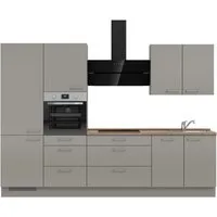nobilia® Küchenzeile "Laser II", NEU: individuell anpassbar mit gratis Profi-Beratung, vormontiert, 300 cm breit, optional mit verschiedenen E‑Geräte-Sets
