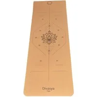 DIVASYA Yogamatte Leichte Yogamatte aus Kork & TPE, rutschfest, dämpfend & nachhaltig
