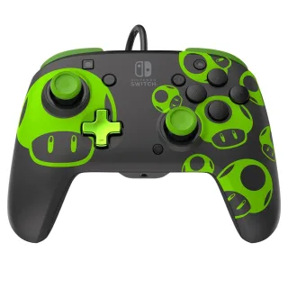 PDP Switch Rematch verkabelt controller 1-UP Glow in the dark Offiziell Lizenziert durch Nintendo - Customizable buttons sticks triggers and paddles - Ergonomic Controllers