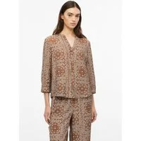 s.Oliver Kurzarmbluse Bluse Strukturierte Viskosemix-Bluse