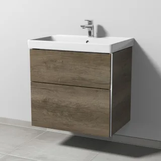 Sanipa 3way Waschtischunterbau zu Villeroy & Boch Avento Waschtisch mit 2 Auszügen, Eiche-Nebraska BR62237