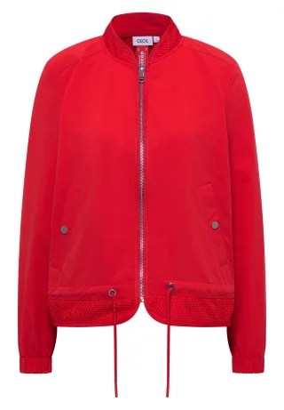 CECIL - Blouson mit Tunnelzug und Mesh-Details glazed apple red - Gr. - XXL