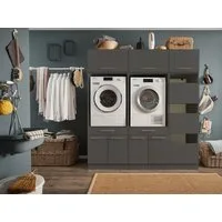 Laundreezy Mehrzweckschrank-Set LAUNDREEZY LDSK11, Breite 185 cm, Softclose, höhenverstellbare Füße