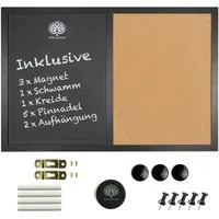 OfficeTree Wandtafel Kombitafel, (Set), Tafel Korkwand Memoboard mit Zubehör