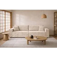 Kaiser Möbel Schlafsofa Sofa mit Schlaffunktion und Bettkasten Cordstoff Poso, BEST SCORNER, Für täglichen Schlaf geeignet