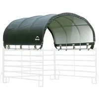 ShelterLogic Foliengerätehaus Weidezelt Überdachung, BxT: 370x370 cm, 13,7m², Grün