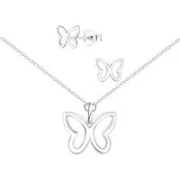 ALEXANDER YORK Schmuckset Kinder-Schmuckset SCHMETTERLING in 925 Sterling Silber, 4-tlg (4-tlg), 925 Sterling Silber