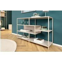 riess-ambiente Bücherregal SLIM LINE 115cm champagner beige Metall · Raumteiler mit 5 Regalböden, Einzelartikel 1-tlg., Standregal fürs Wohnzimmer/Schlafzimmer · Industrial Design