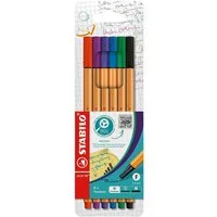 STABILO Fineliner point 88® Kreativ, (6-tlg), Lineal- und schablonengeeignet