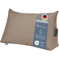 XDREAM Rückenkissen ergonomisches Keilkissen für Bett und Sofa, 1-tlg., als Kopfkissen oder Venenkissen verwendbar, mit praktischem Seitenfach