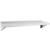 Royal Catering Hängeregal 120 x 40 cm Wandbord Wandregal Küchenregal Edelstahl bis 30 kg, verschiedene Größen