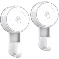 Elegear Wandhaken 2Pack Saugnapf Haken Ohne Bohren, Saughaken Extra Stark, Max 5KG, Badezimmer, Küche, Schlafzimmer, (2-St), Saugnäpfe für Fenster Dusche Bad Küche, Wiederverwendbarer Wandhaken