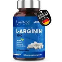 Redfood L-Arginin 4500 hochdosiert, 400 Kapseln Kapseln, 1 er 400 St., 344 g