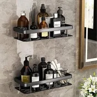 Athlix Duschregal 2 Stk. Duschablage Duschregal ohne Bohren Badezimmer Organizer