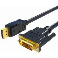 Bolwins M43 DisplayPort auf DVI Adapterkabel 1,8 m, 24+1, Laptop-PC-Monitor Video-Kabel, Displayport Stecker, DVI 24+1 Stecker (180 cm), Full HD 1080p HDCP-Unterstützung Hot-Swap-fähig
