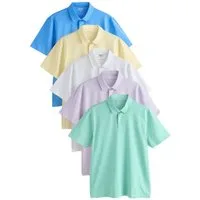 Next Poloshirt Regular Fit Kurzarm-Poloshirts im 5er-Pack (5-tlg)