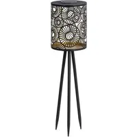 Dehner LED Solarleuchte Solar-Laterne Rabat, Lichtfarbe warmweiß, verschiedene Höhen, Warmweiß, stilvolle Outdoor Stehlampe, Leuchtdauer 6 h