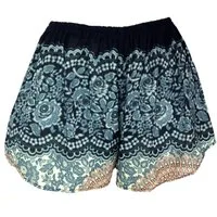 Guru-Shop Hose & Shorts Leichte Pantys, Print Shorts - schwarz alternative Bekleidung