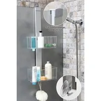 Bischof Duschregal Yoki, rostfrei, für Duschtüren von 6 - 11 mm geeignet, stufenlos einstellbar