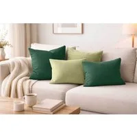 Amilian Dekokissen - Kissen Set 4er - Sofakissen mit Füllung 2x 50x50 + 2x 35x45cm, (4 Stück) Kuschelkissen - Zierkissen mit Kissenfüllung - Couchkissen