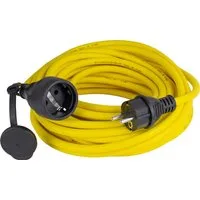 as - Schwabe Verlängerungsleitung Kabel Gelb Schuko IP44 Verlängerungskabel, Typ F (Schuko), Typ F (Schuko) (2500 cm), für den ständigen Einsatz im Außenbereich