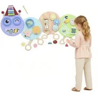 AIYAPLAY Lernspielzeug Busy Board Activity Board Lernaktivitätszentrum Geschenk ab 3 J. (Wandspielzeug, 1-St., Montessori Lernspielzeug), Raupen-Design, Mehrfarbig