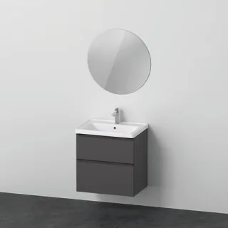 Duravit D-Neo Möbelwaschtisch mit Waschtischunterbau und Spiegel 650x480x2000 mm - DE010904949 DE010904949