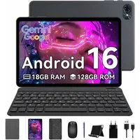 TABWEE T8 (18+128) 10.1” 6000 mAh Android 16 incl. Tastatur, Maus, Stift Tablet (10.1", 128 GB, 5G wifi, Android 16, Gemini AI, PC-Modus)